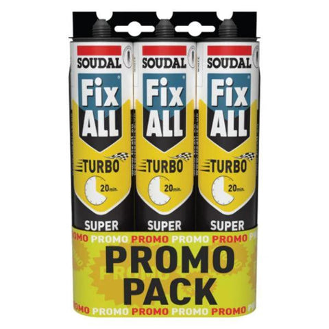 Soudal Fix All Turbo - Triple Pack