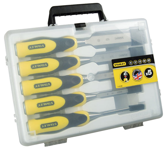 STANLEY® 5-PIECE DYNAGRIP™ WOOD CHISEL SET